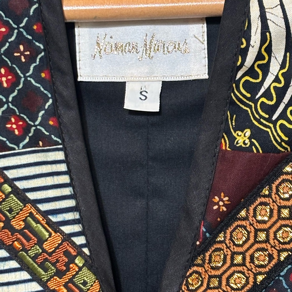 Vintage Neiman Marcus Patchwork Jacket Size S Boh… - image 2